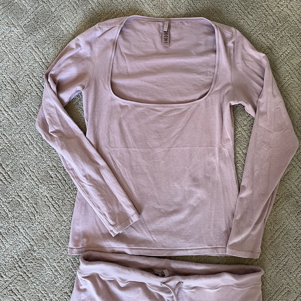 SKIMS Cotton Jersey Set in Lavender - Picture 3 of 6